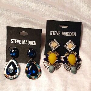 Steve Madden Multicolor Statement Earrings Set